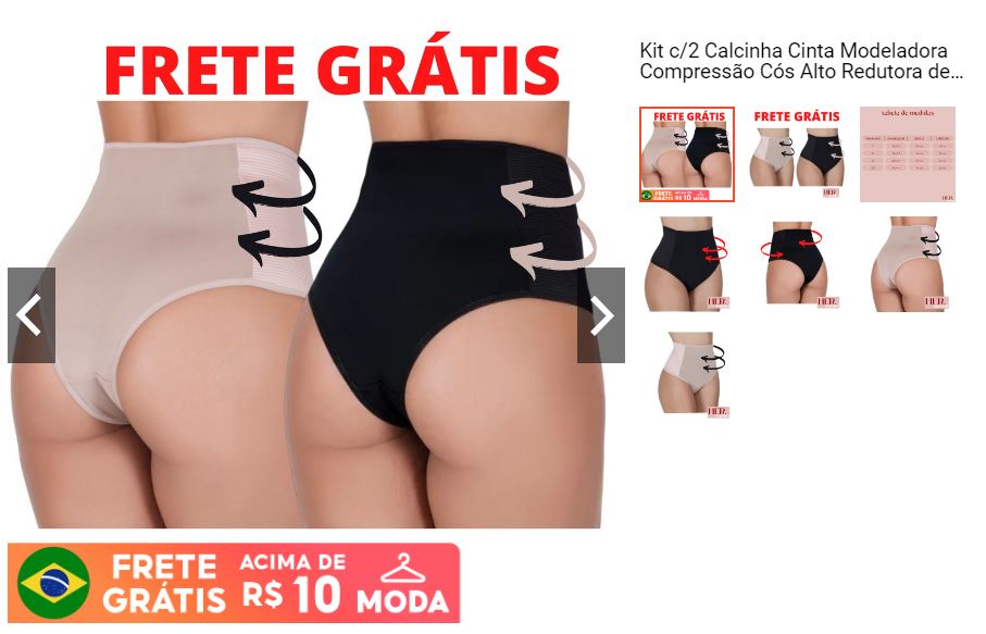 Calcinha Cinta Modeladora Compressão